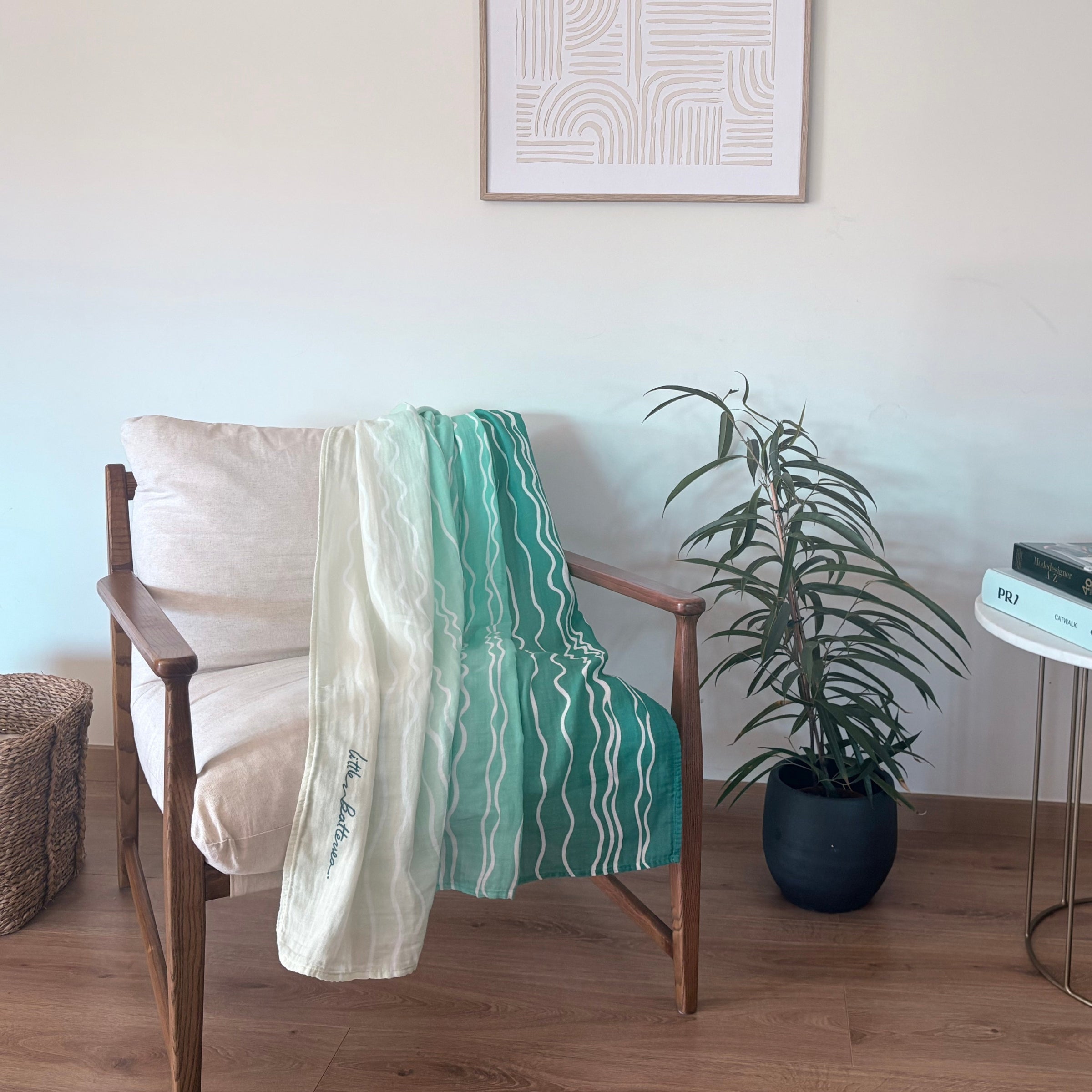 Manta de algodão orgânico Indie para envolver bebés — Indra