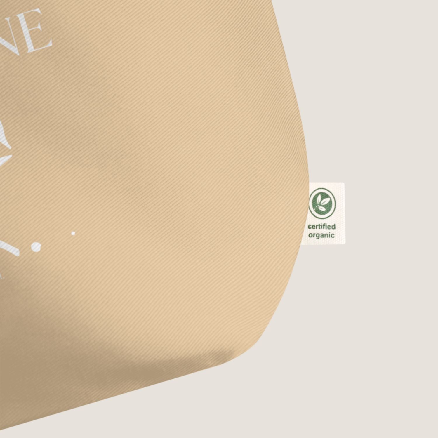 The Carry All Sunshine design  close up with certified organic cotton